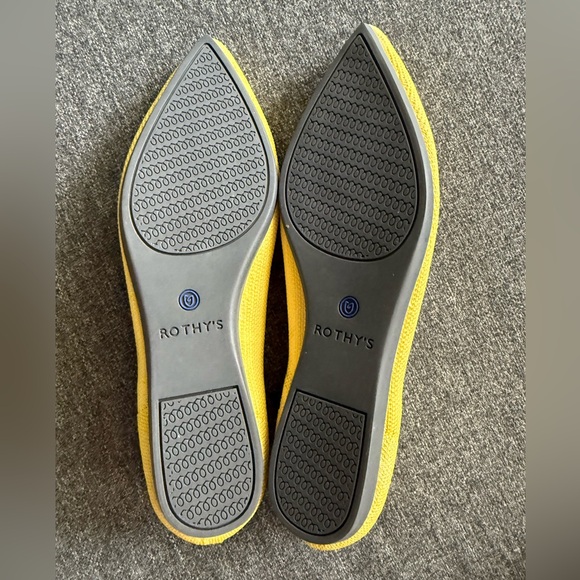 Rothy's Women’s Marigold Yellow The Point Ballet Pointy Toe Flats Shoes Size 6 - Picture 10 of 11
